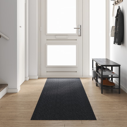 Tæppe Runner Antracit 80 x 400 cm Stof
