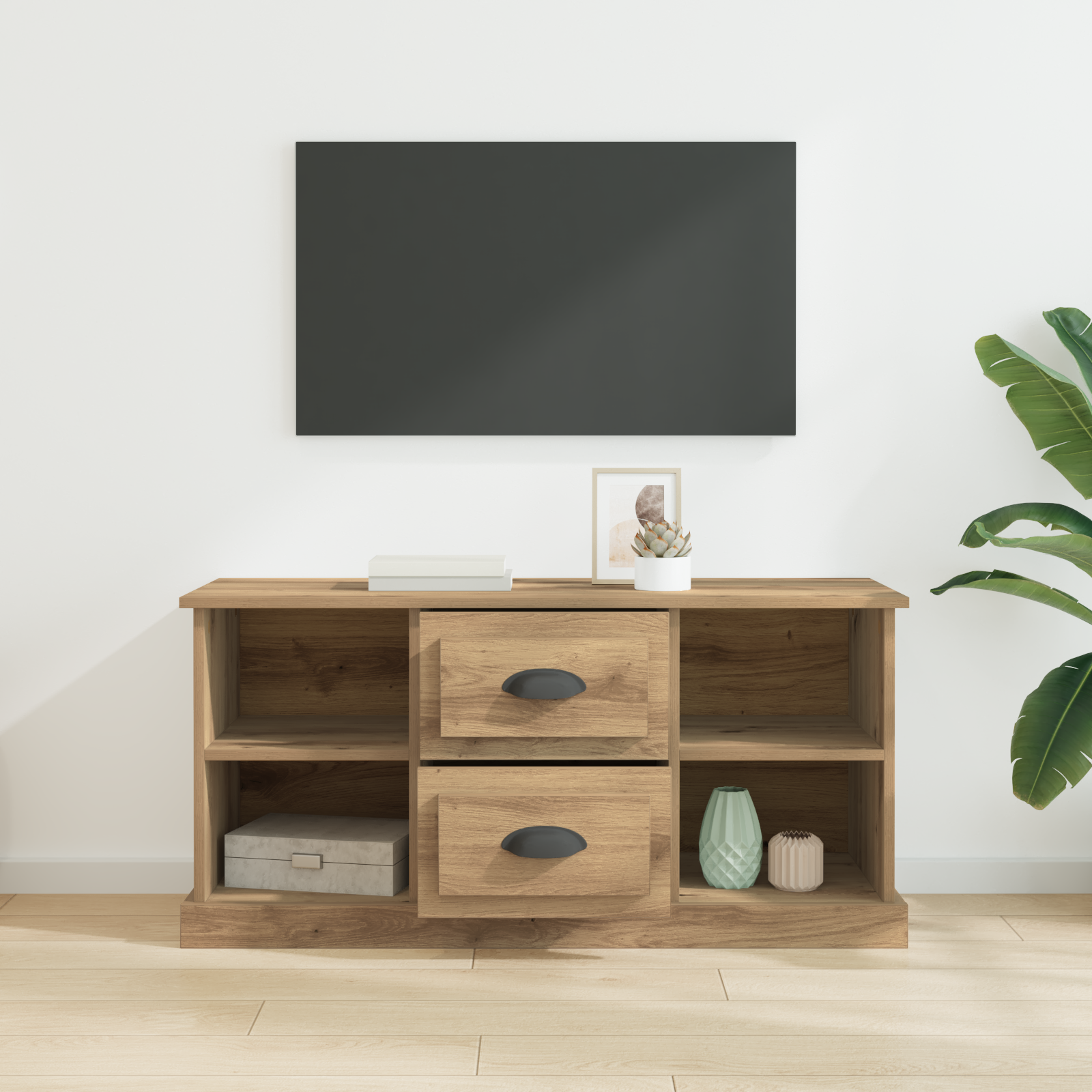 TV-skab Artisan Egetræ 99,5 x 35,5 x 48 cm Konstrueret træ