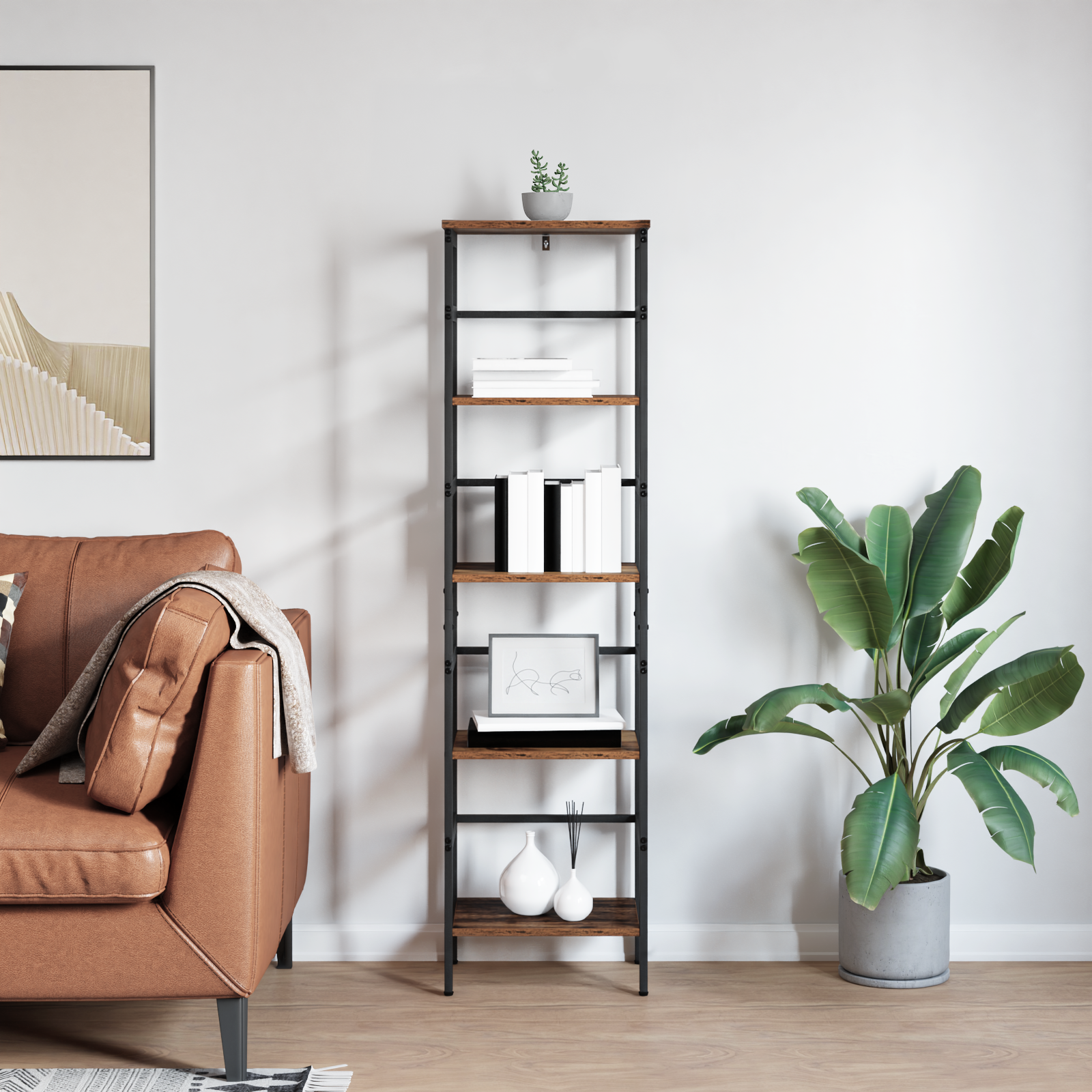 Bogreol Gammelt træ 40 x 29,5 x 149 cm Konstrueret træ