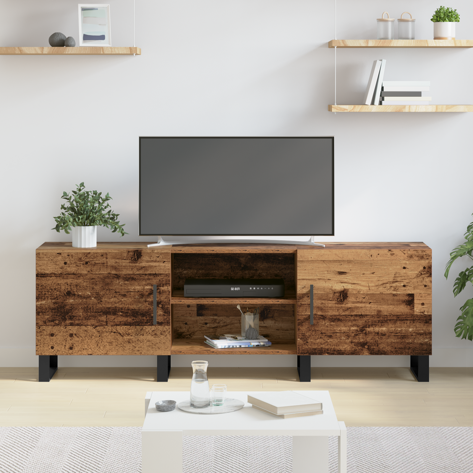 TV-skab Gammelt træ 150 x 30 x 50 cm Konstrueret træ