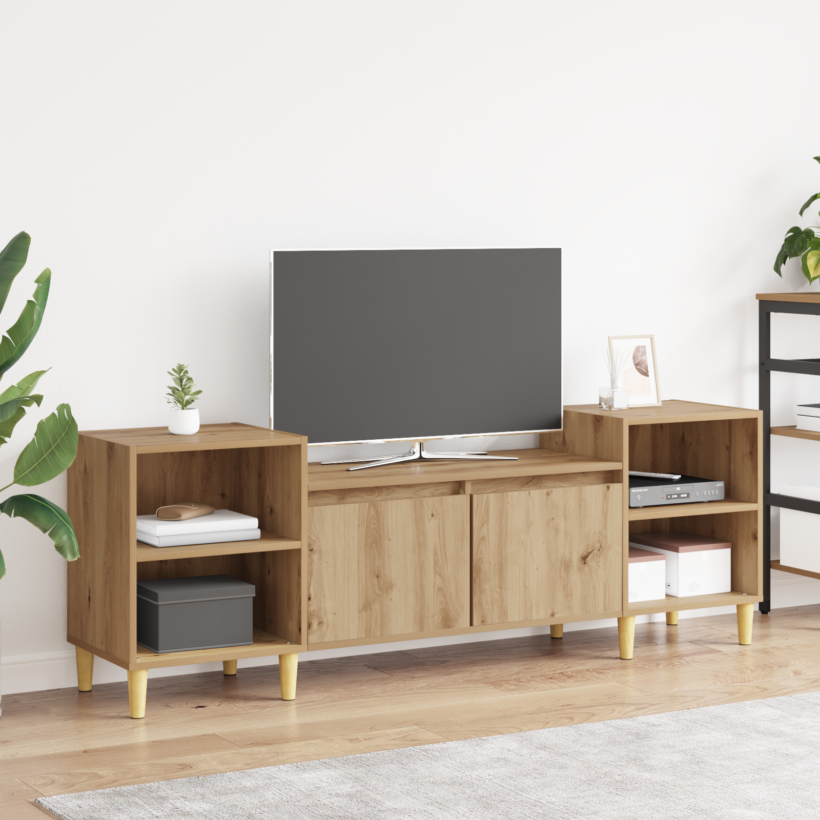TV-skab Artisan Egetræ 160 x 35 x 55 cm Konstrueret træ