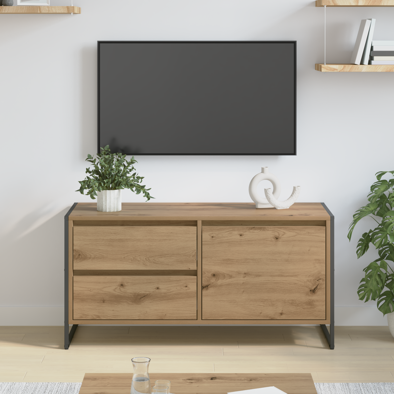 TV-skab Artisan eg 100 x 36 x 49,5 cm Konstrueret træ