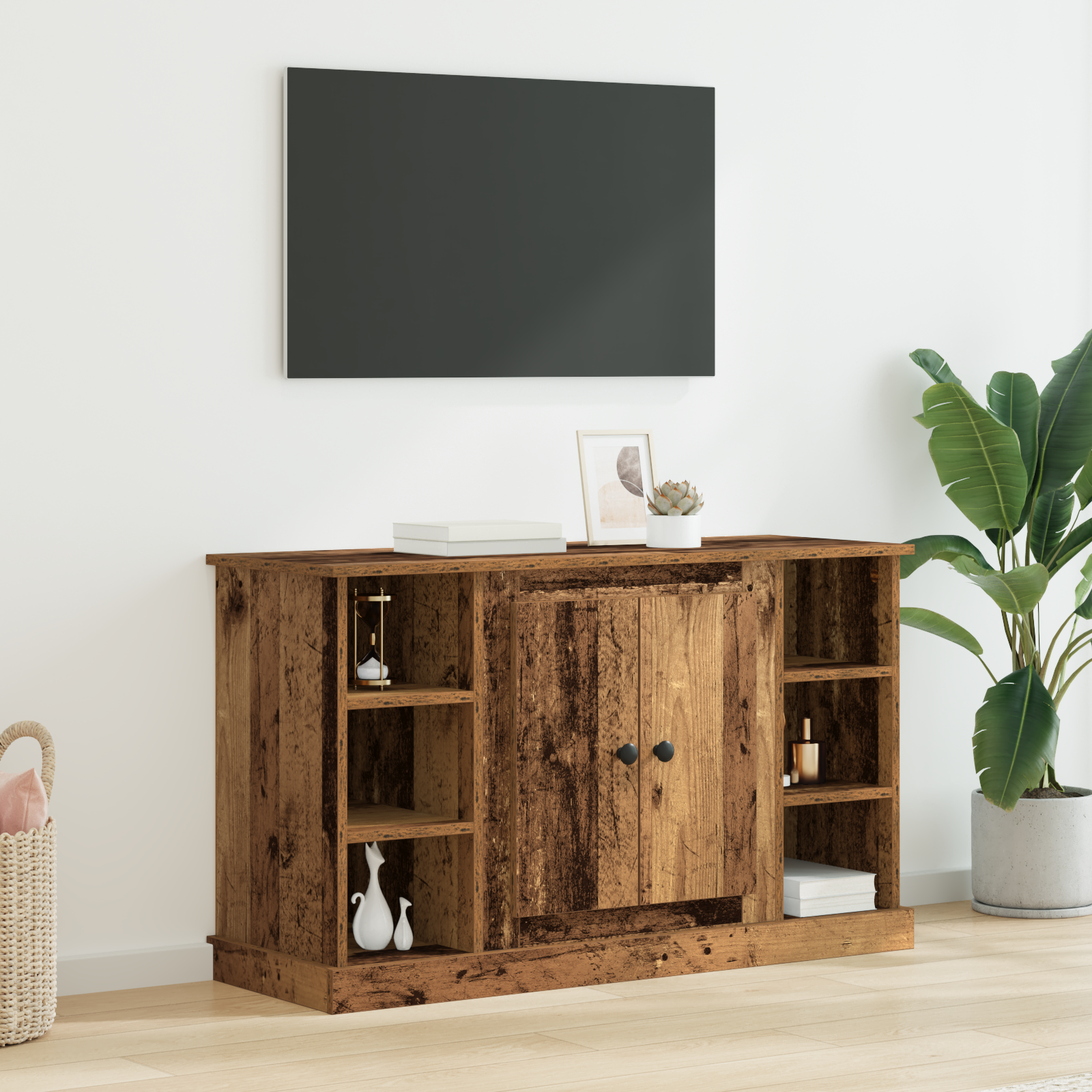 Sideboard Gammelt træ 100 x 35,5 x 60 cm Konstrueret træ