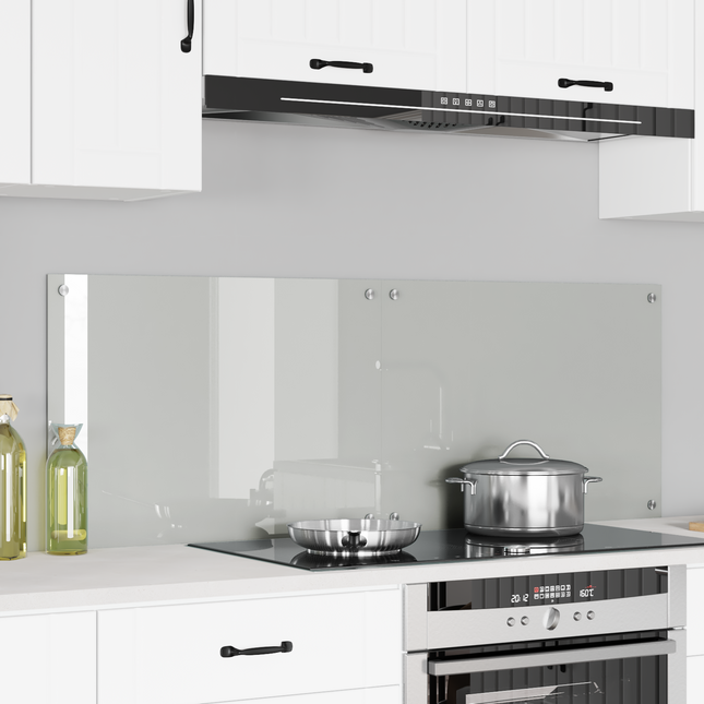 Køkkenbacksplash 2 pcs Transparent 70 x 50 cm hærdet glas