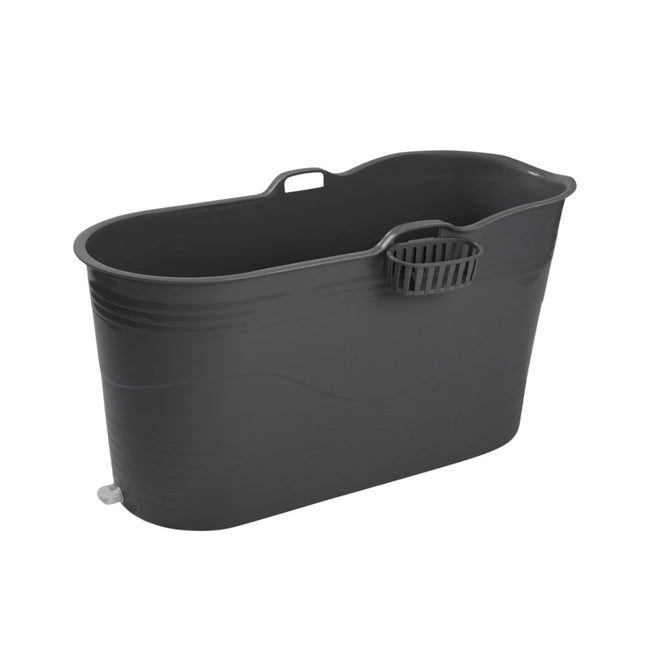 Tubfamily XL badebalje til voksne - Mørkegrå - Ekstra kraftig plast og forbedret siddekomfort - Tubfamily®