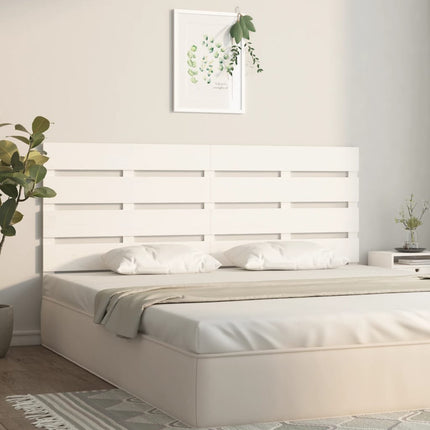sengegavl 200x3x80 cm massivt fyrretræ hvid
