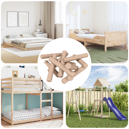 Trædowels 24000 pcs Brun Massivt træ