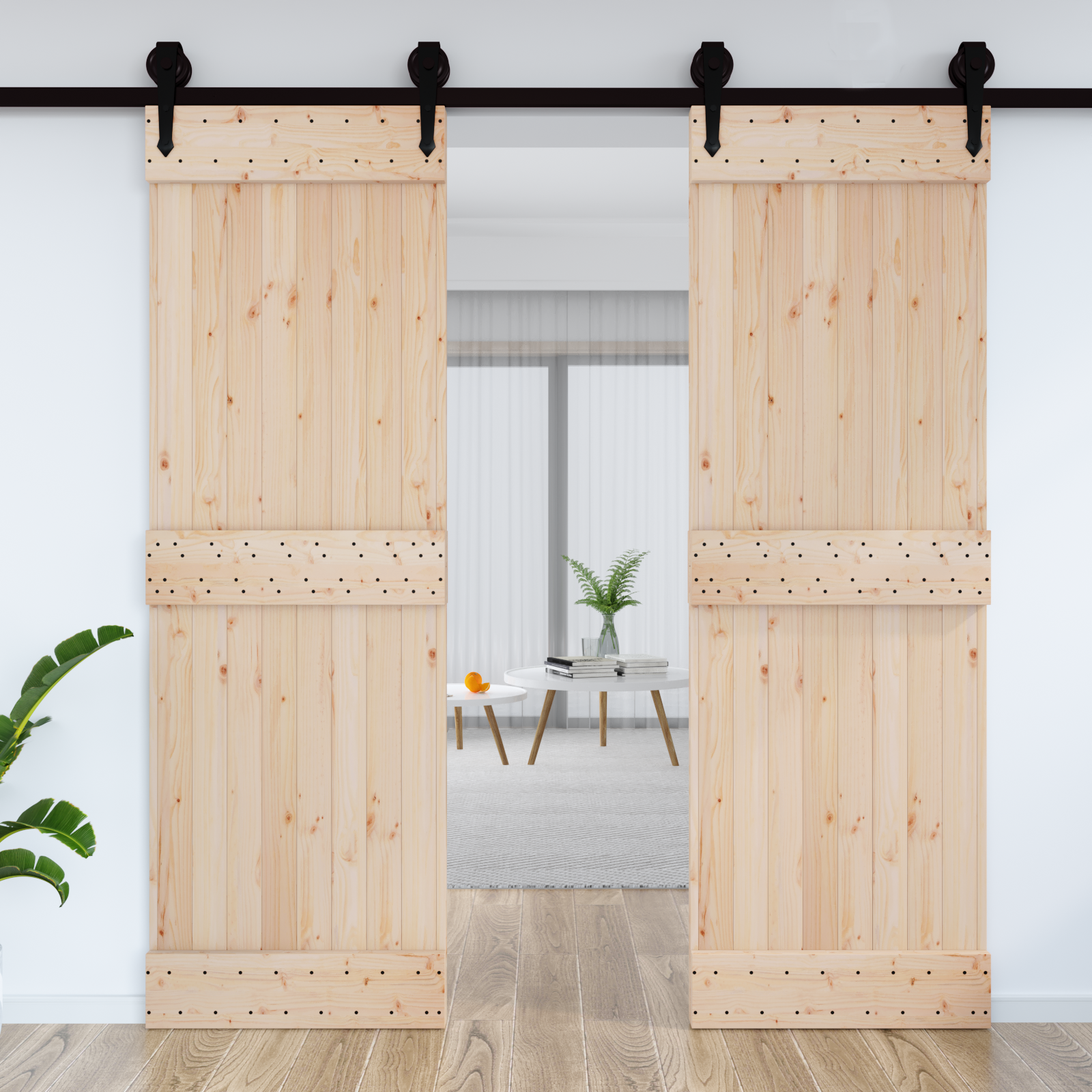 Dør NARVIK Naturfarvet 70 x 210 cm Massivt Fyrretræ
