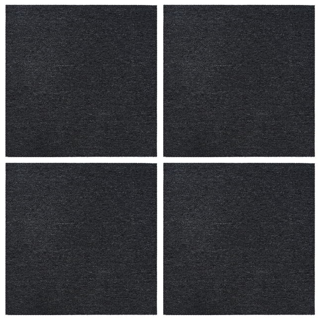 Tæppeflise Mørkegrå 50 x 50 cm 4 pcs PP og Bitumen