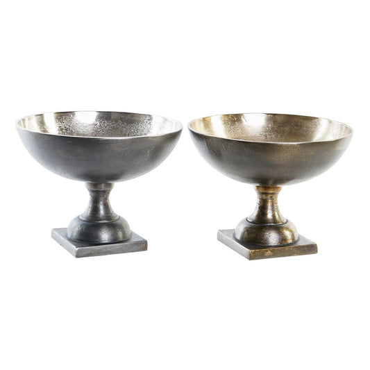 Borddekoration - aluminium gylden/sølvfarvet (2 stk.)