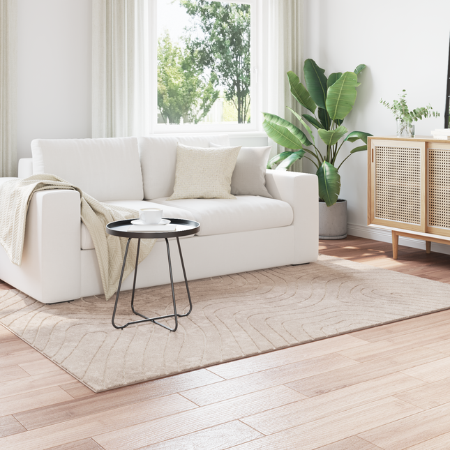 Områdetæpper Rektangulær PALMERAS Beige 160 x 230 cm Polyester