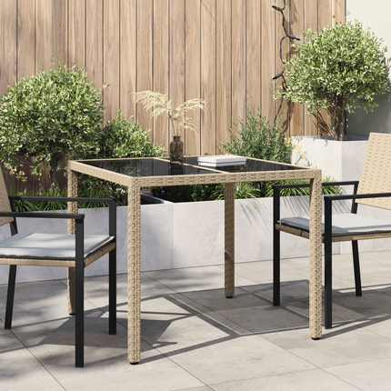 Havemøbel Bord Beige 90 x 90 x 75 cm polyrattan
