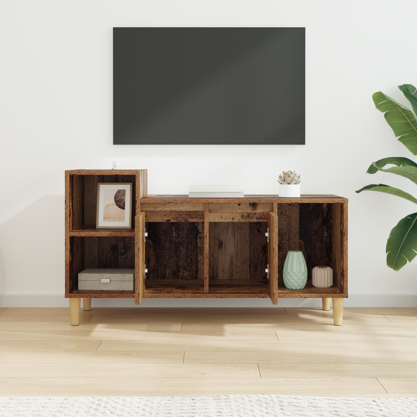TV-skab Gammelt træ 100 x 35 x 55 cm Konstrueret træ