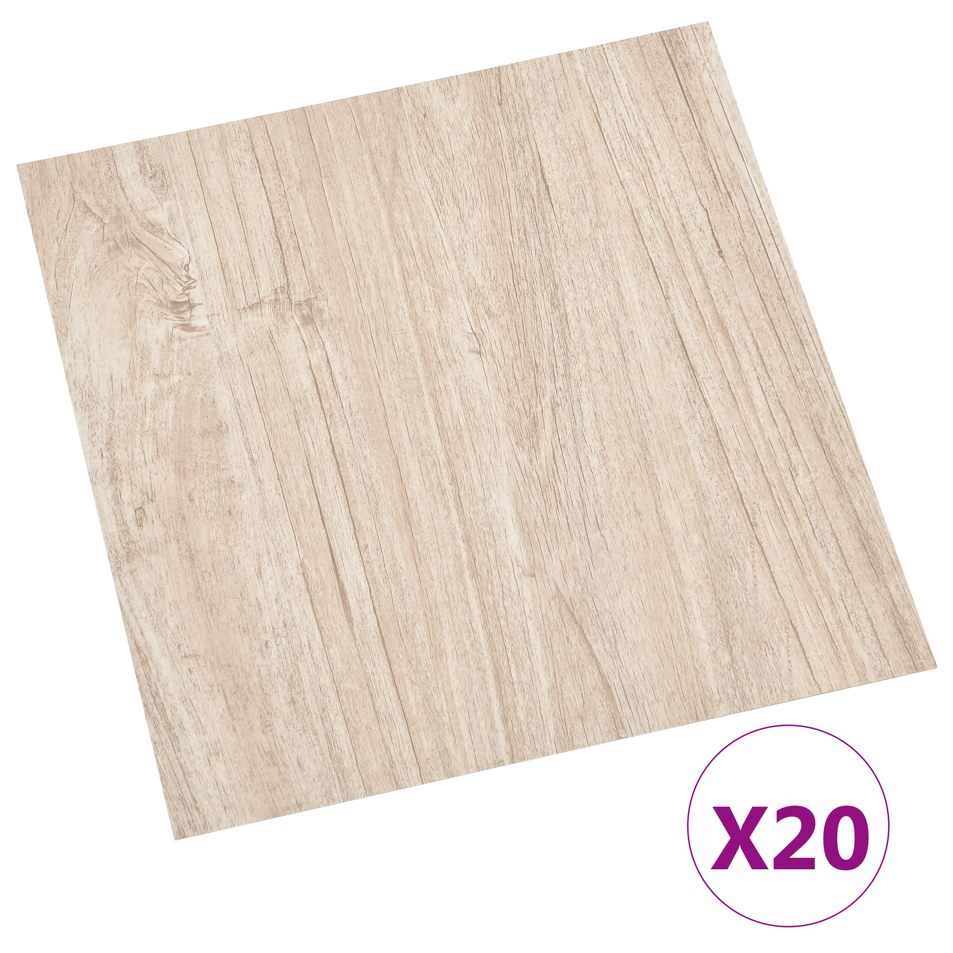 Selvklæbende Gulvplanker 30,5 x 30,5 cm 20 pcs PVC