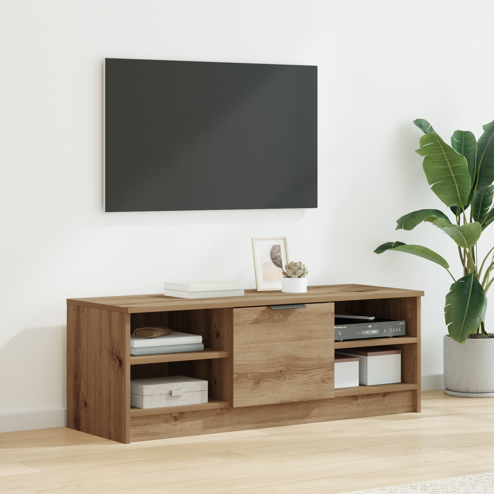 TV-skab Artisan Egetræ 102 x 35 x 36,5 cm Konstrueret træ