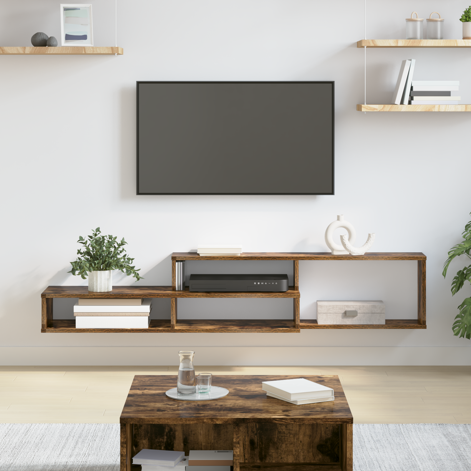 VægbeslagtilTV 150x25x28,5cm Konstrueret træ