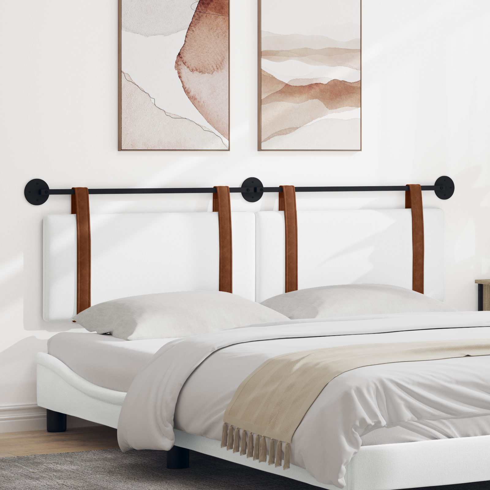 Hængende Hovedgavl Vægmonteret Hvid 190 x 55 x 5 cm Antik PU