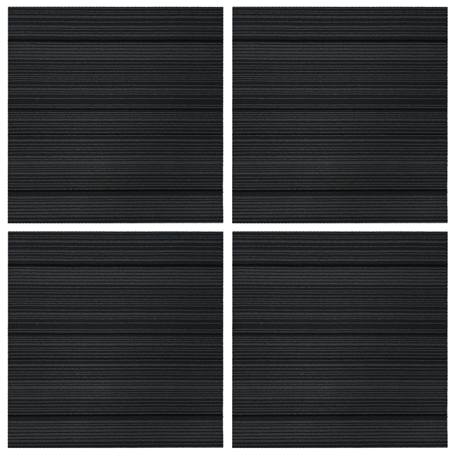 Tæppeflise Stripet Lysegrå 50 x 50 cm 4 pcs PP og Bitumen