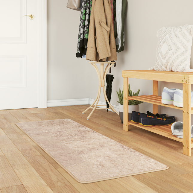 Tæppe Runner MARSA Beige 50 x 150 cm Polyester og PVC