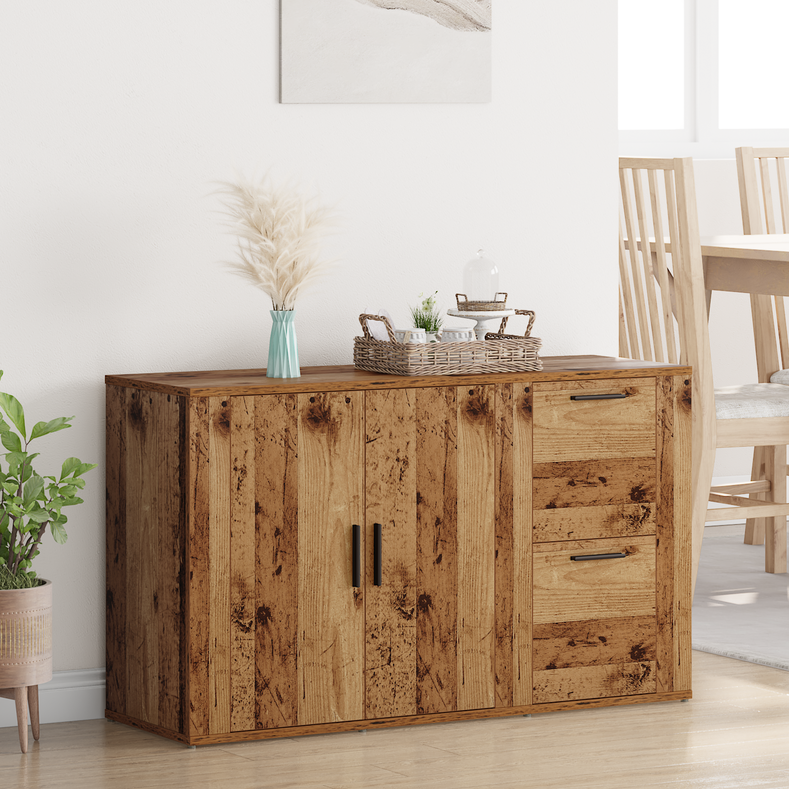 Sideboard Gammelt træ 100 x 33 x 59.5 cm Konstrueret træ