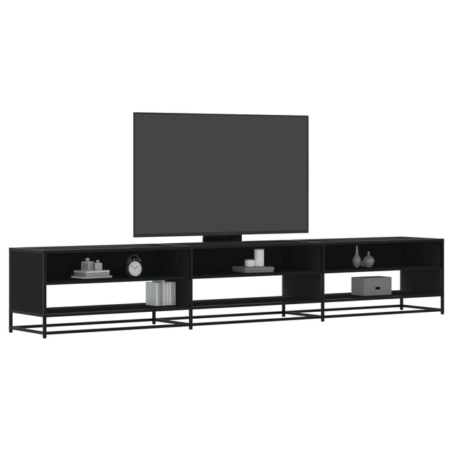 tv-bord 270x40x46 cm konstrueret træ sort