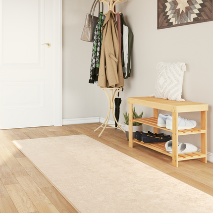 Tæppe Runner MARSA Creme 80 x 400 cm Polyester og PVC