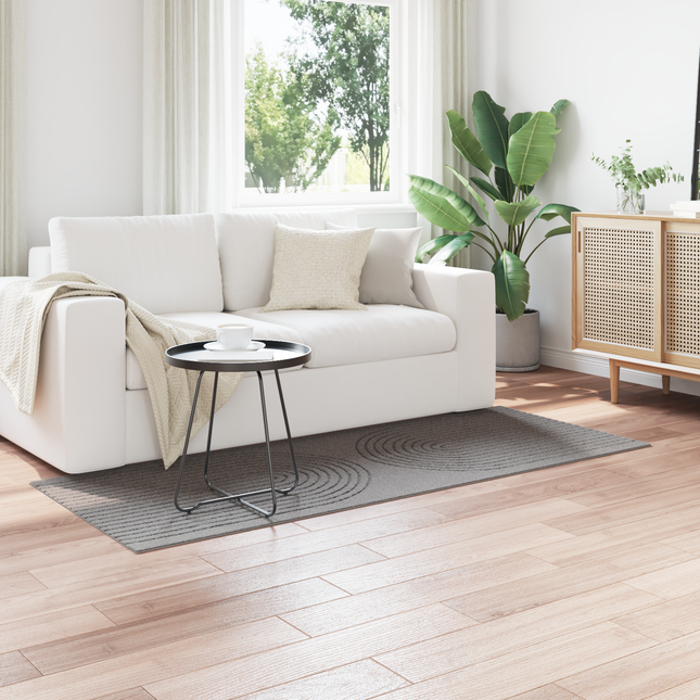 Områdetæpper Rektangulær GALATI Grå 150 x 80 cm Polyester