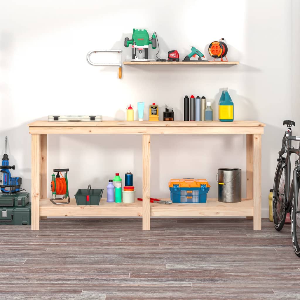 arbejdsbord 180x50x80 cm massivt fyrretræ