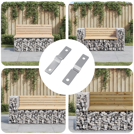 Slagplade 2 pcs Sølv 50 x 10 x 1,2 mm Jern