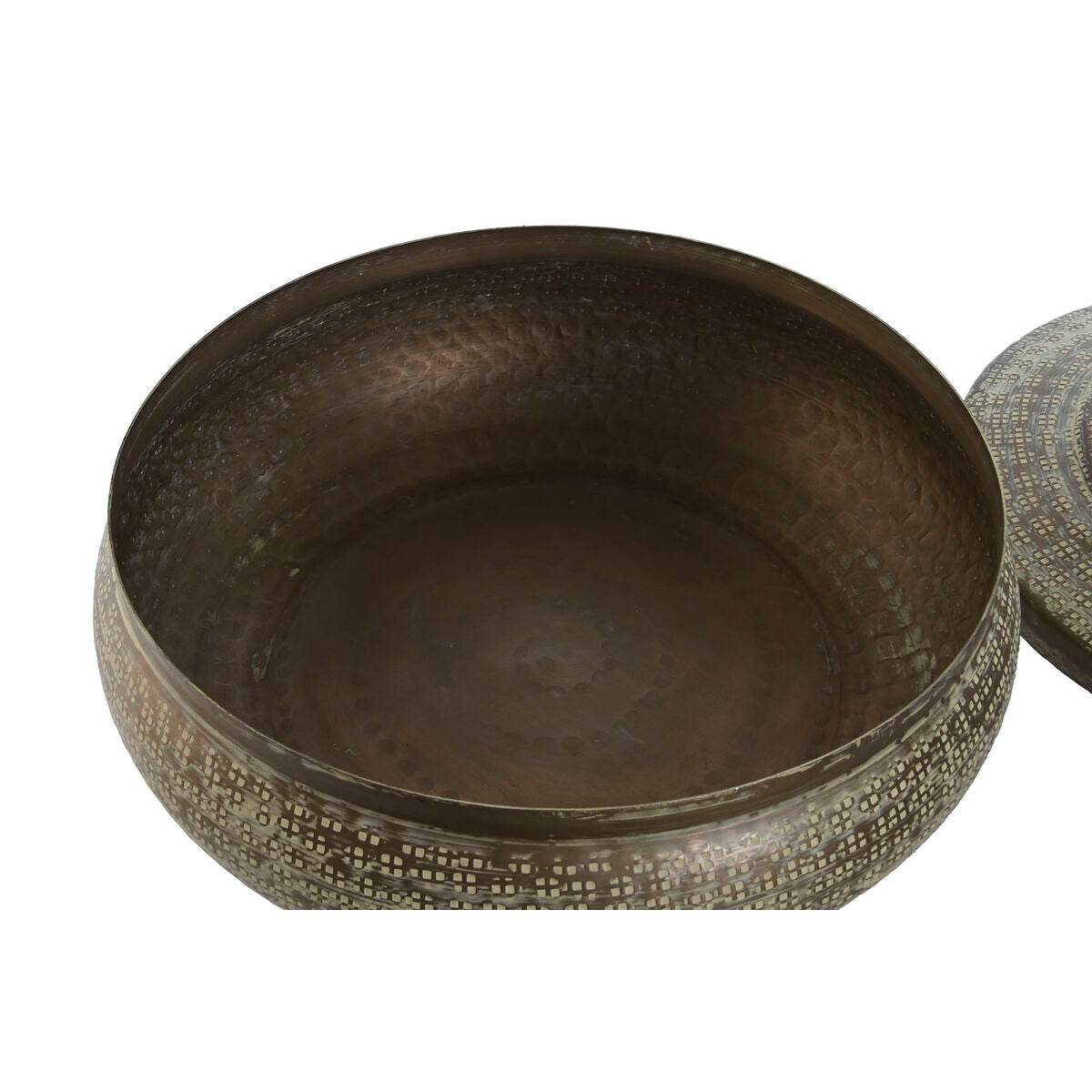 Dekorativ boks Home ESPRIT Grøn Aluminium 42 x 42 x 23 cm