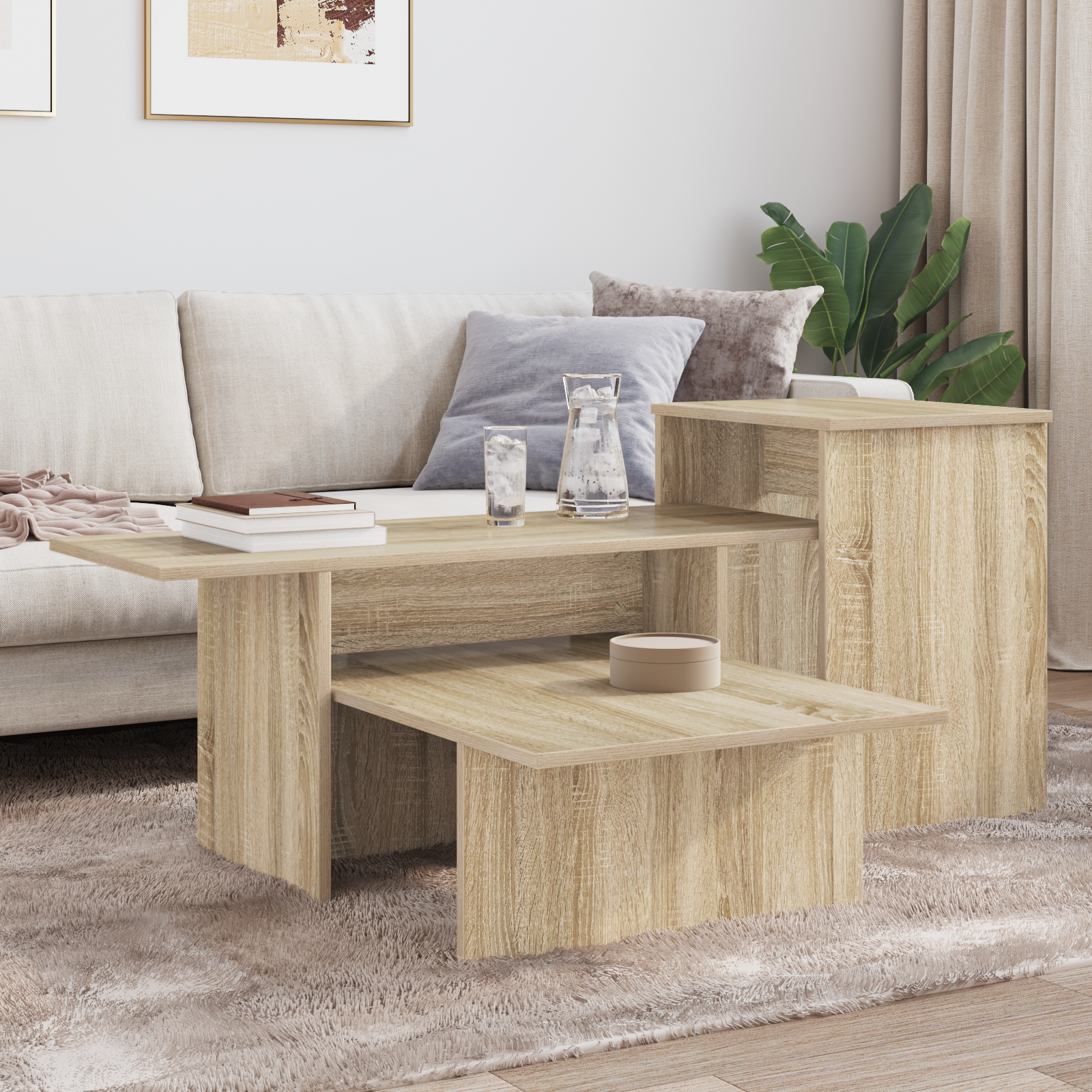 Konsolbord Sonoma eg 91,5 x 35 x 38,5 cm Konstrueret træ