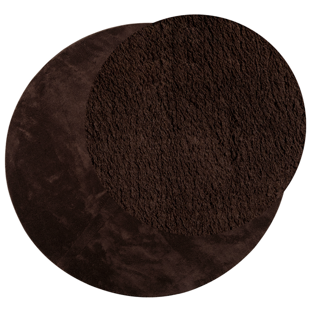 Medium luv blød og vaskbar tæppe HUARTE Brun Ø 100 CM Polyester