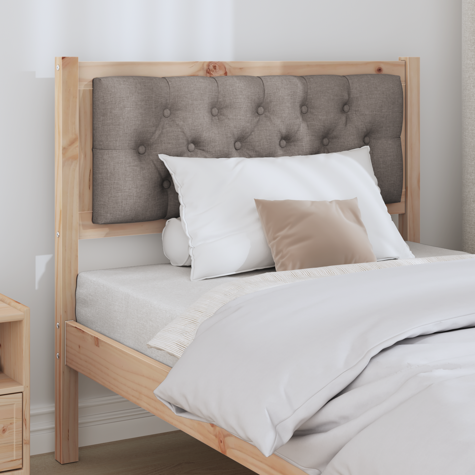 Hovedgærde Andet Brun og taupe 90 cm Massivt fyrretræ