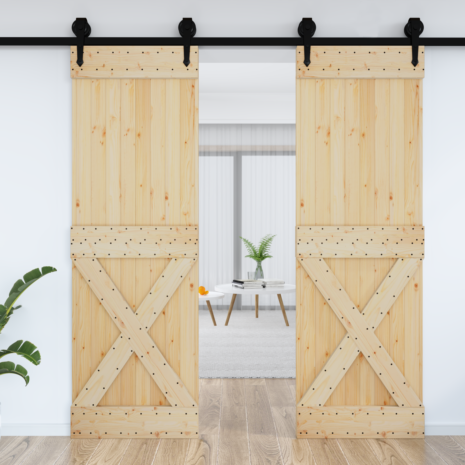 Dør NARVIK Naturfarvet 70 x 210 cm Massivt Fyrretræ