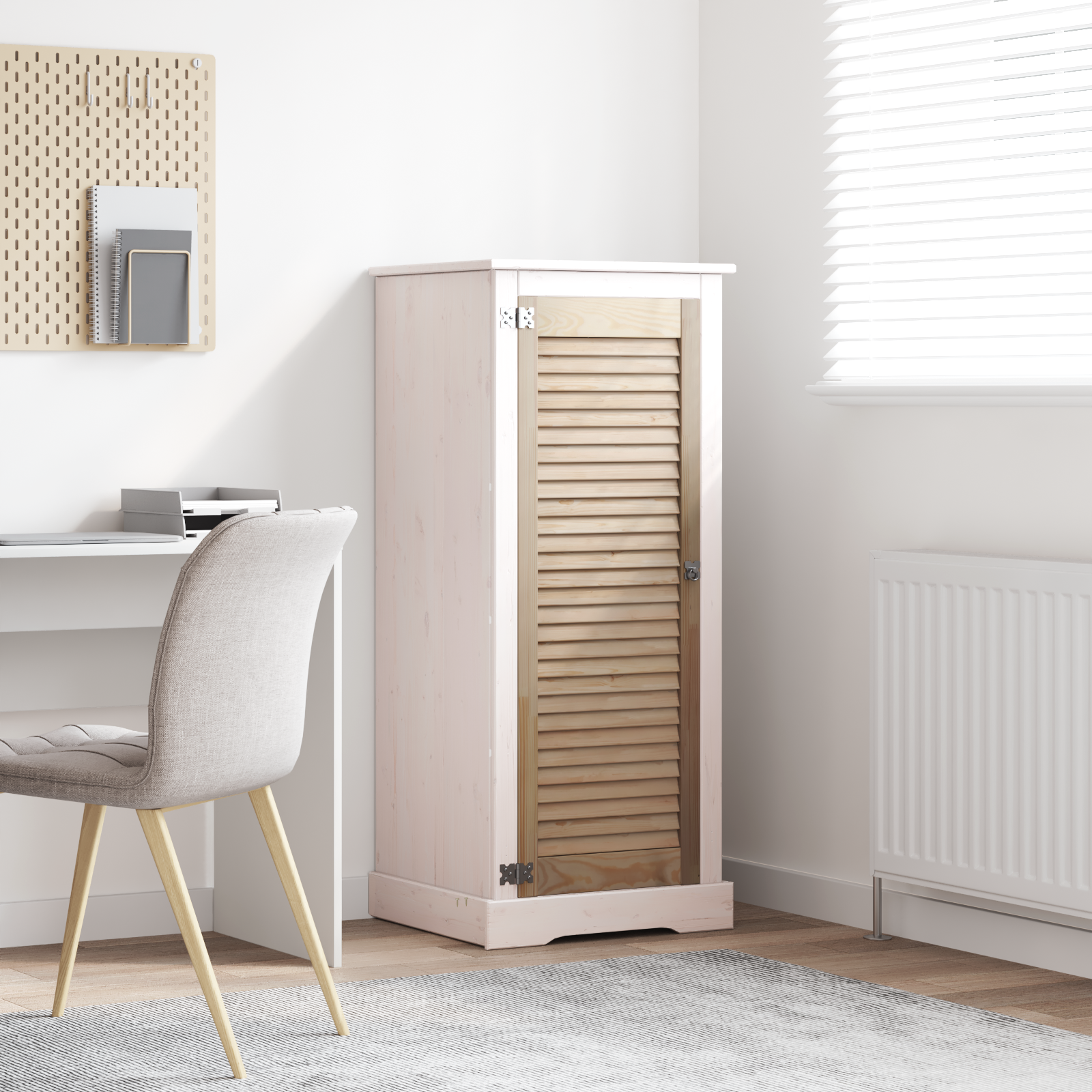 Skabsdør Naturfarvet 110 x 2,1 x 39,5 cm Massiv fyrretræ