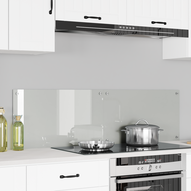 Køkkenbacksplash 2 pcs Transparent 70 x 40 cm hærdet glas
