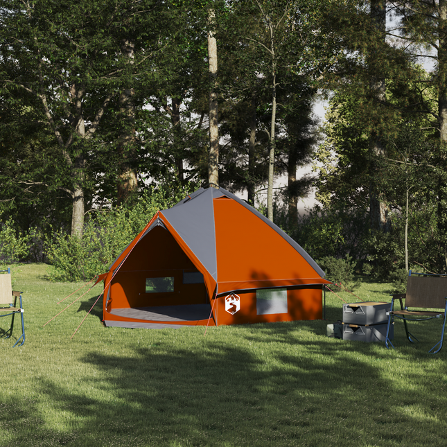 Teepee Telt 4-Person med tag Grå og orange 388 x 320 x 169 cm