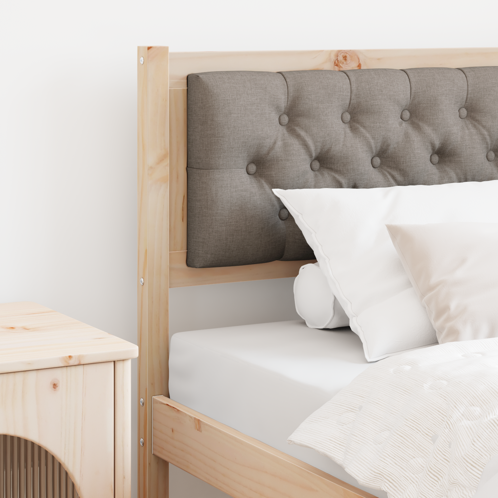 Hovedgærde Andet Brun og taupe 90 cm Massivt fyrretræ