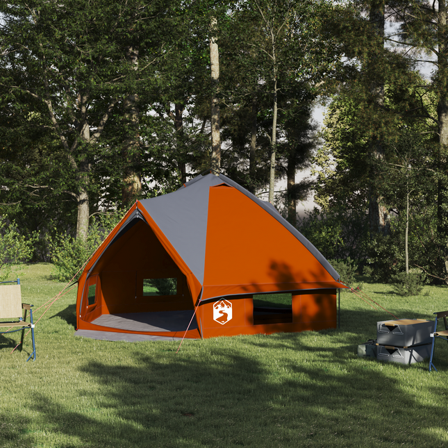 Teepee telt til 6 personer Grå og orange 431 x 366 x 185 cm