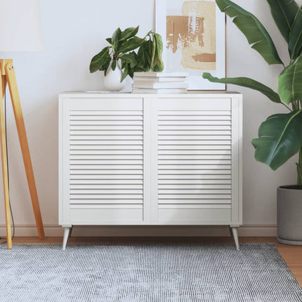 skabslåger 2 stk. 69x49,4 cm lameldesign massivt fyr hvid