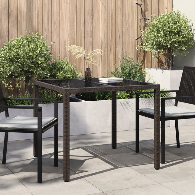 Havemøbel Bord Brun 90 x 90 x 75 cm polyrattan