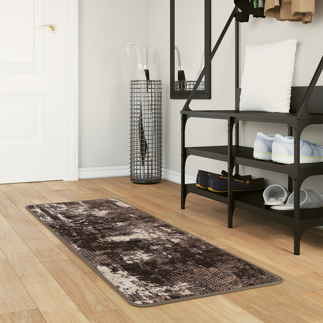 Tæppe Runner MARSA Sort 50 x 150 cm Polyester og PVC