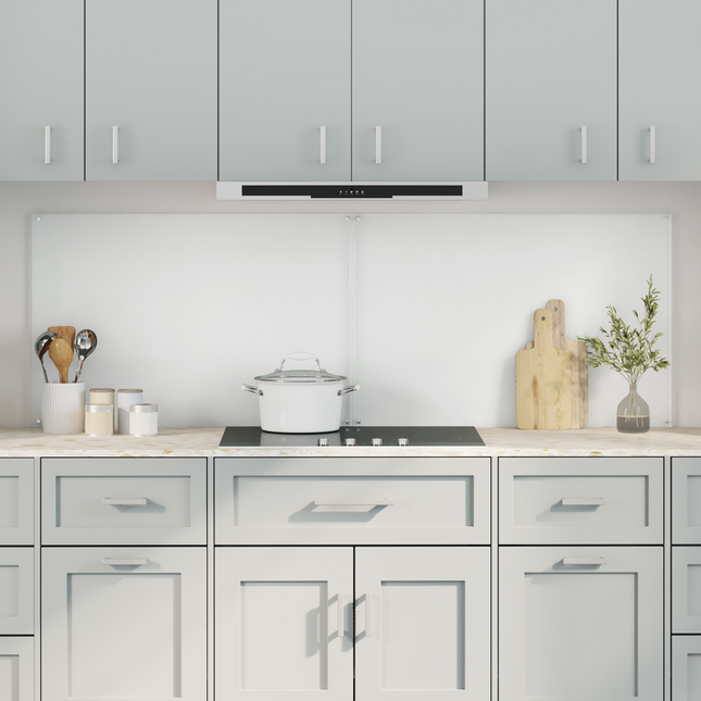 Køkkenbacksplash 2 pcs Transparent 90 x 60 cm hærdet glas
