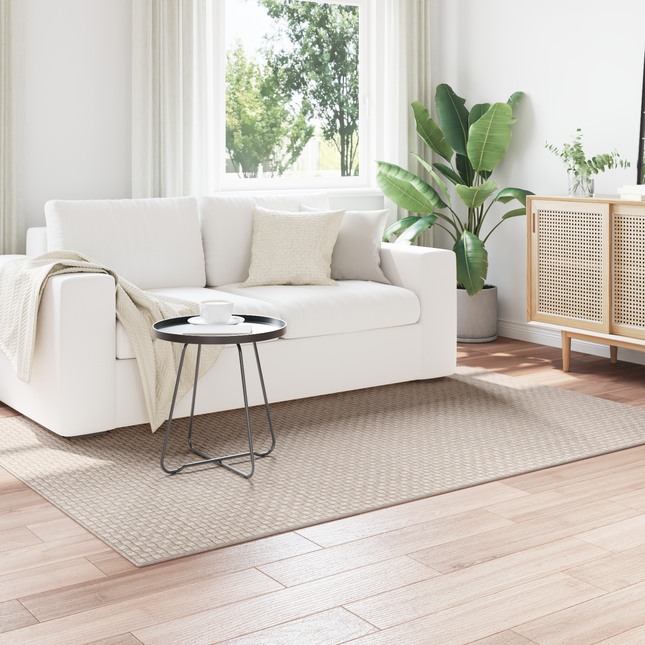 Områdetæpper Rektangulær FARO Creme 230 x 160 cm Polyester