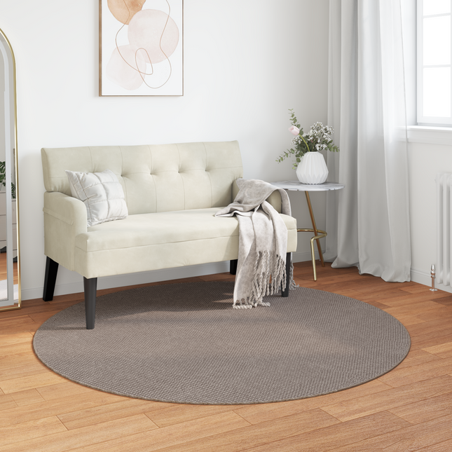 Områdetæpper Rund LUGO Gråbrun Ø 120 CM Polyester