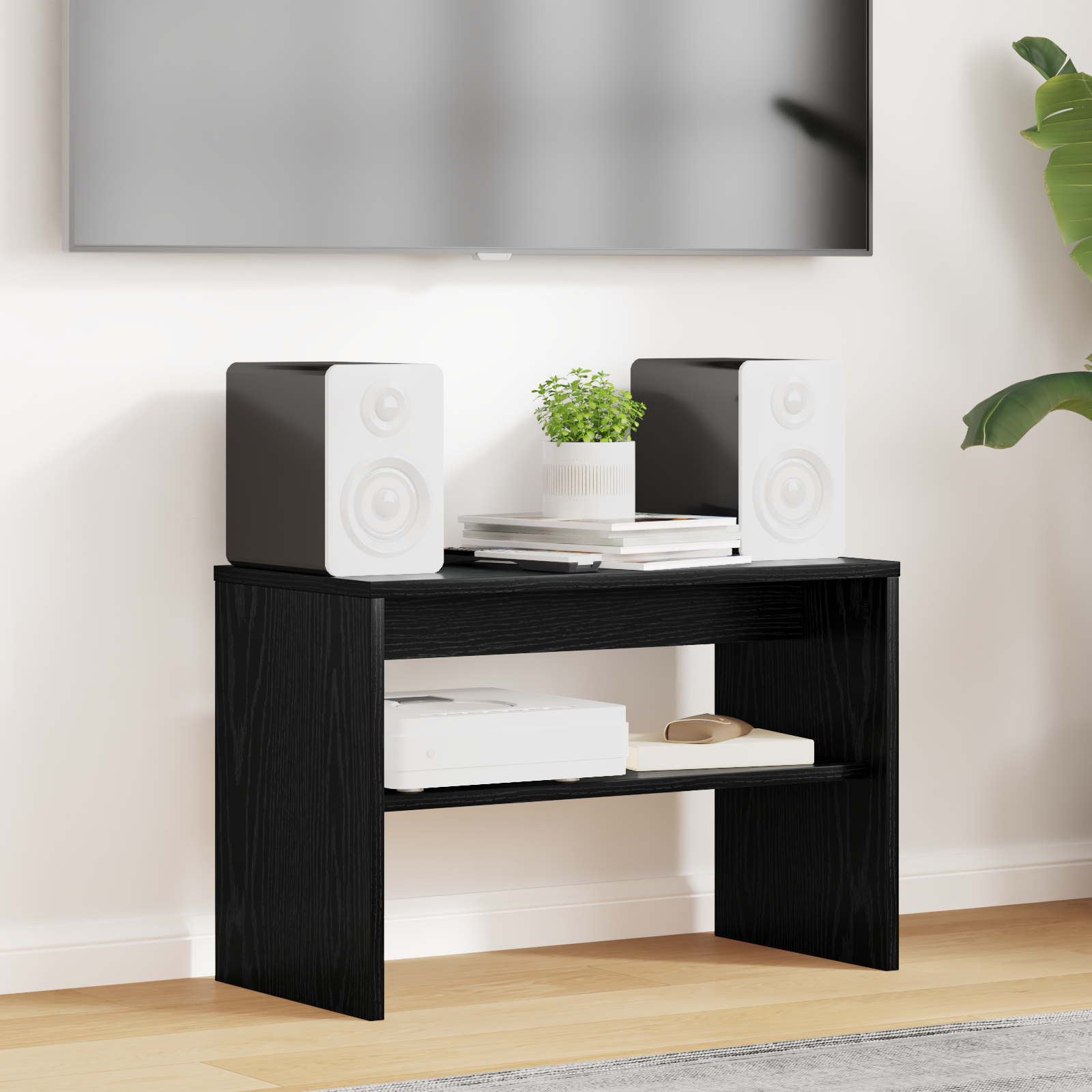 TV-skab Sort eg 60 x 30 x 40 cm Konstrueret træ