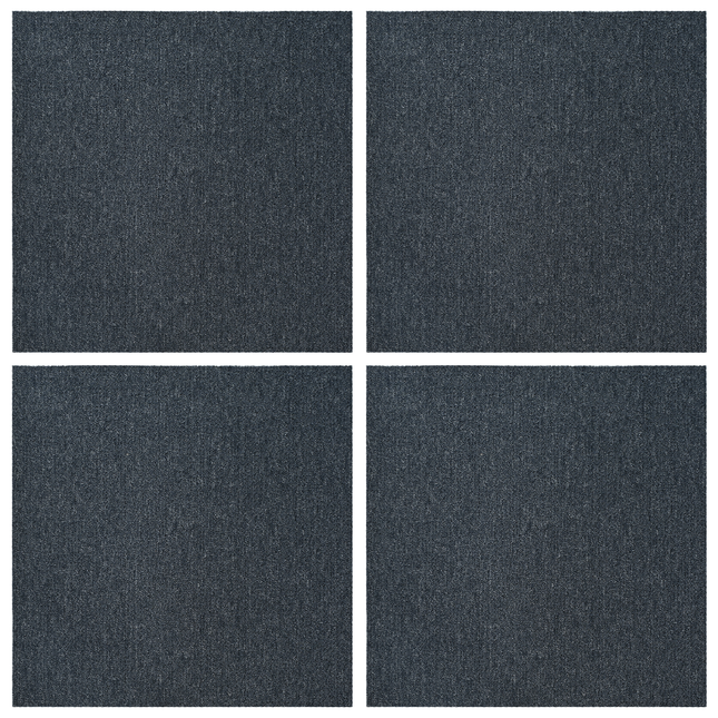 Tæppeflise Blå Grå 50 x 50 cm 4 pcs PP og Bitumen
