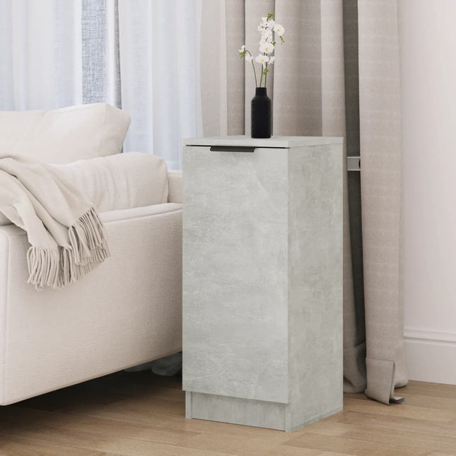 skænk 30x30x70 cm konstrueret træ betongrå