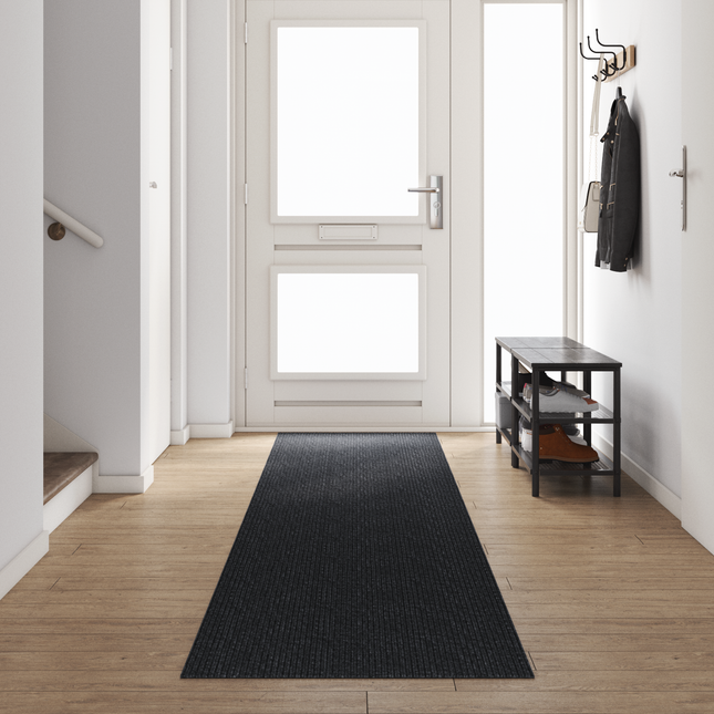 Tæppe Runner Antracit 80 x 500 cm Stof