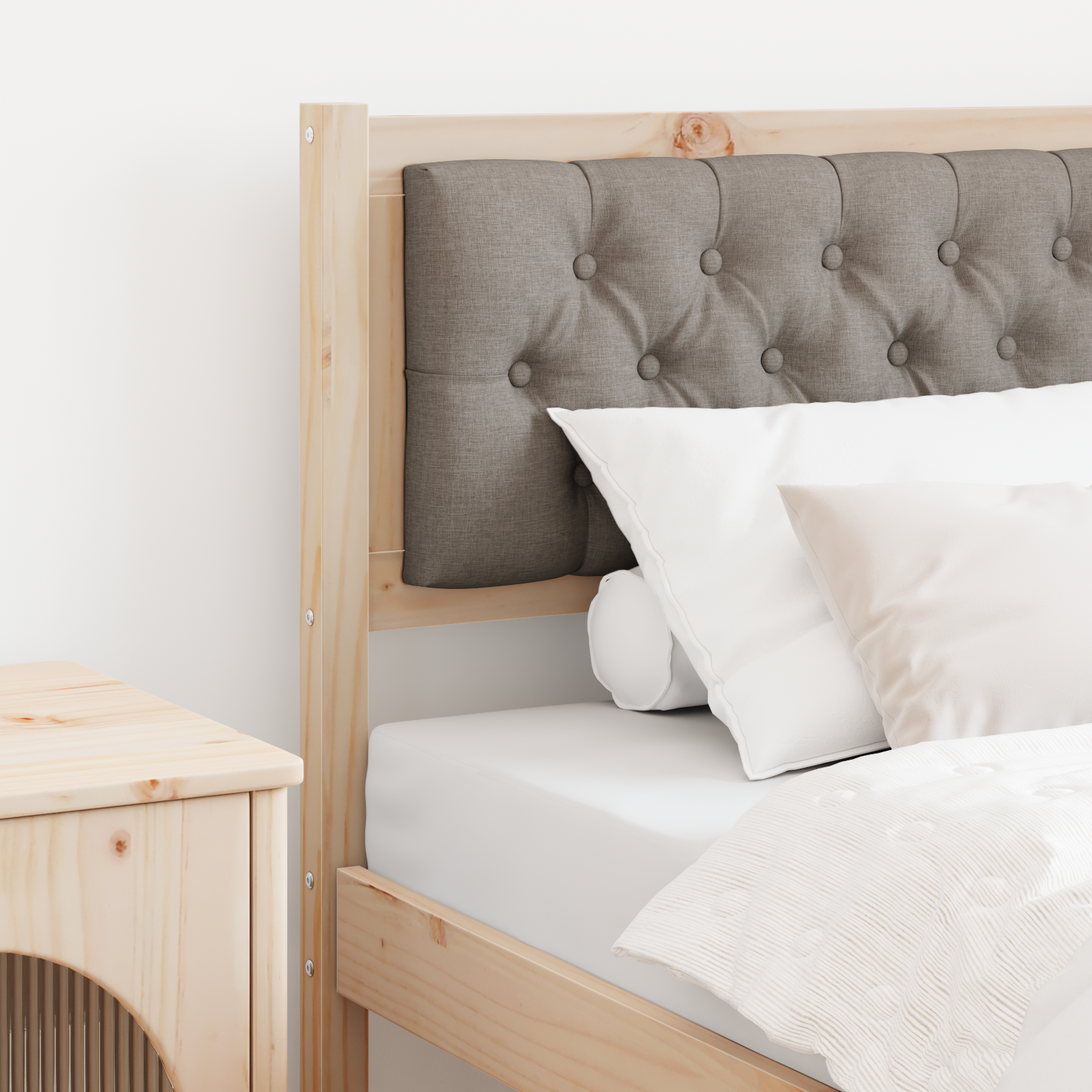 Hovedgærde Andet Brun og taupe 75 cm Massivt fyrretræ